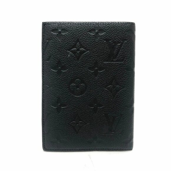LOUIS VUITTON M63914 Couverture Passpole NM Passport cover passport case Black - Picture 1 of 10